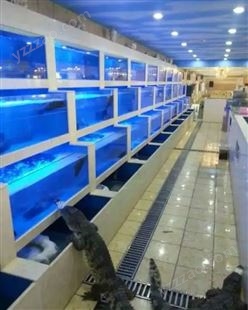 生鲜超市开放式海鲜店养殖海产海鲜池商用养鱼池海鲜缸酒店饭店