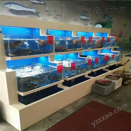 超市海鲜鱼缸贝类池酒店饭店制冷循环一体机商用移动海鲜鱼池