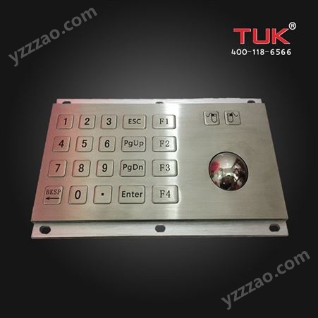 TUK-KB-203 不锈钢键盘22键可定制按键字符和输出键值，防水防尘