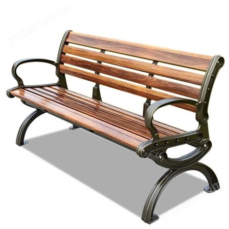 户外公园椅 长排座凳 小区铸铁铸铝防腐木塑木座椅