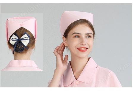 白色护士长帽加杠双斜杠护士帽粉色蓝色护士燕尾帽 亿奥服饰