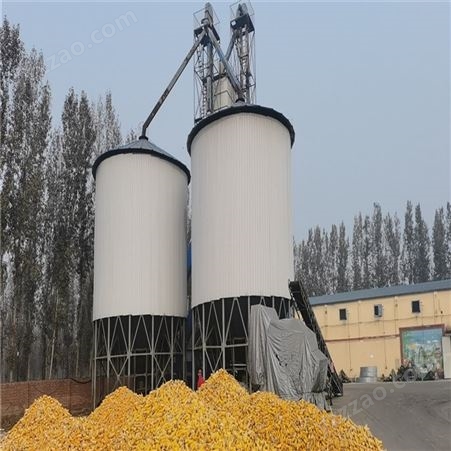 500吨粮仓钢板仓 大豆玉米储存罐 粮吨小麦稻谷输送机定制
