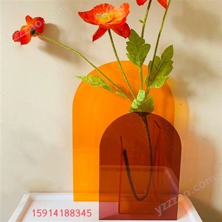 飞剑亚克力花瓶几客厅插花家居摆件有机玻璃工艺品