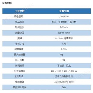 上海净信 JX-SF200 三维电磁振动筛分仪