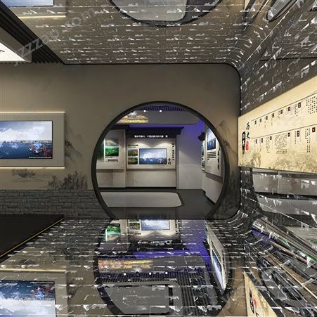 企业展厅科技展馆 设计3D效果图 村史馆荣誉活动室 VR制作CAD代画