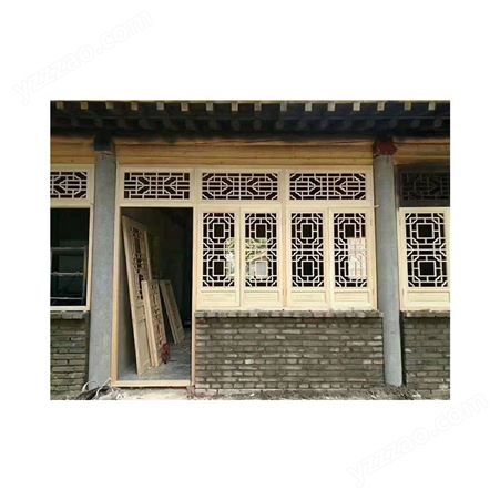 实木花格新中式背景墙玄关隔断镂空木格栅木雕仿古门窗屏风