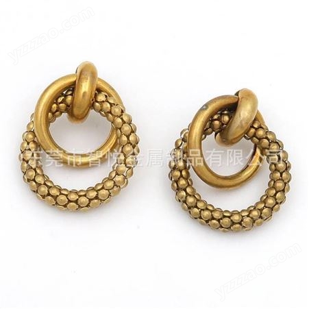 黄铜圆环混搭丝网欧美时尚流行个性半成品铜配件代客电镀订购