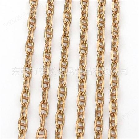 黄铜日字链锁骨项链欧美时尚个性款半成品配饰东莞金属制品厂