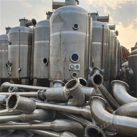 二手工业多效强制循环真空浓缩蒸发器 不锈钢材质操作简单