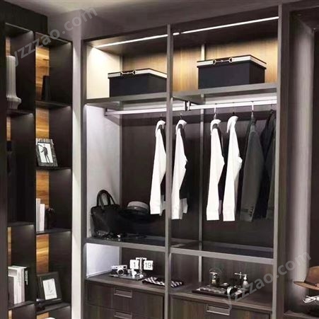 铝合金玻璃柜 轻奢极简落地展示架时尚简约置物架定制玻璃衣柜子
