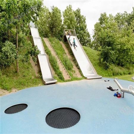 景区公园户外非标游乐 项目彩虹滑道无动力游乐设施 不锈钢滑梯