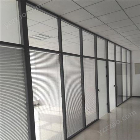 办公室设计装修办公室用定制高隔间双波百叶单波玻璃隔断