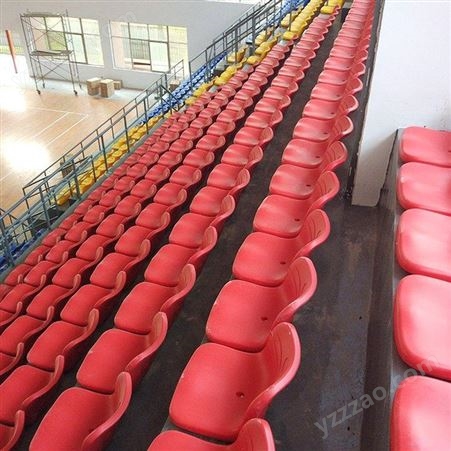 体育场固定看台翻板座椅户外足球场中空吹塑阶梯连排椅靠背折叠椅