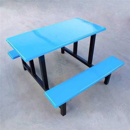 食堂餐桌椅组合工厂员工学校学生用连体餐桌4人8人位可伸缩快餐桌