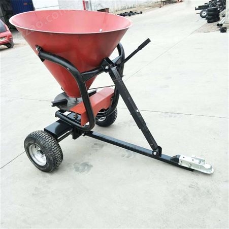 ATV颗粒肥撒肥机器 牵引式轮胎驱动施肥机械