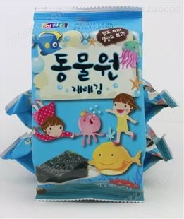 韩国海苔 批发海苔、团购价格、产品 鲜之园小动物乐园脆海苔 箱起订量