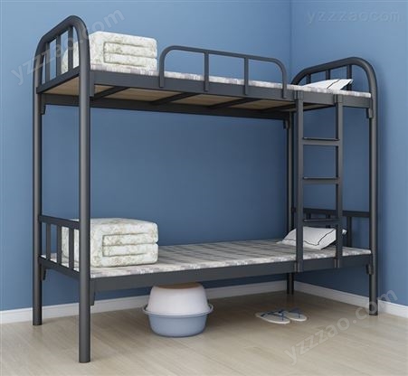 嘉诣家具卡槽床 公寓床学生床学校床宿舍床 上下床 上下铺铁床 双层型材床JY-WQ-488